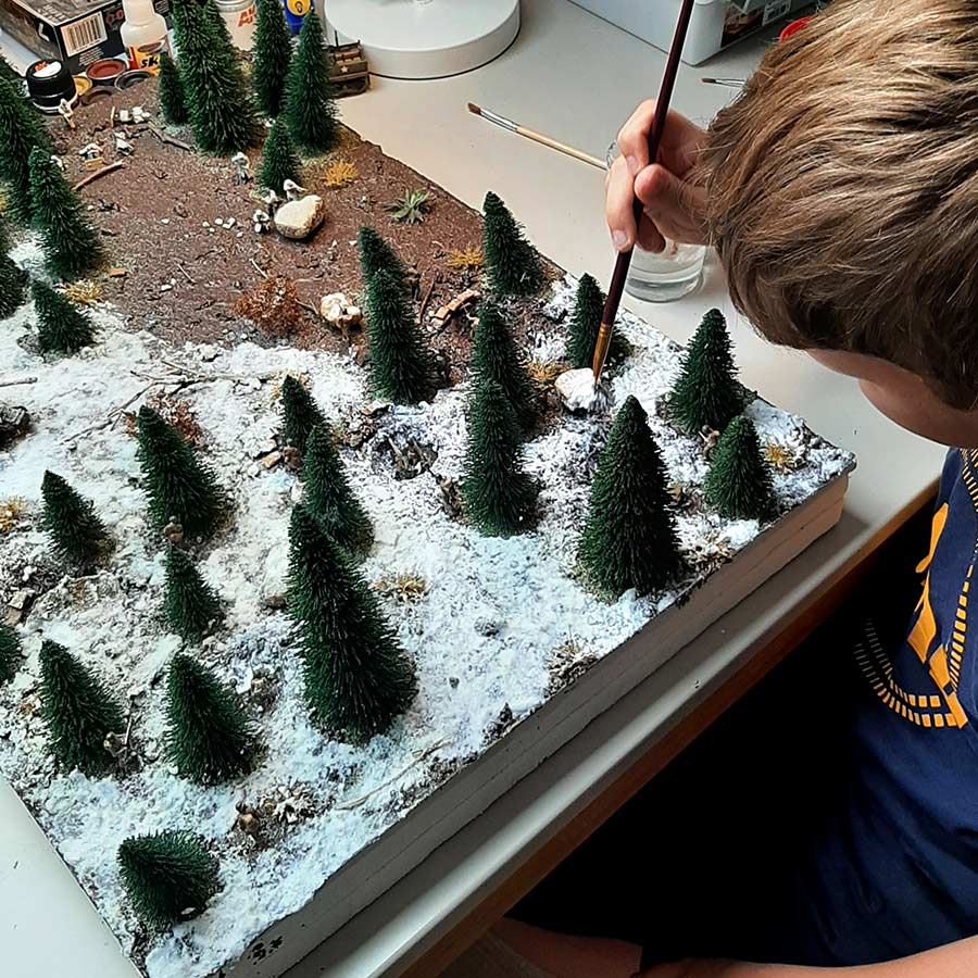 Intégration des différents éléments, vue en plongée