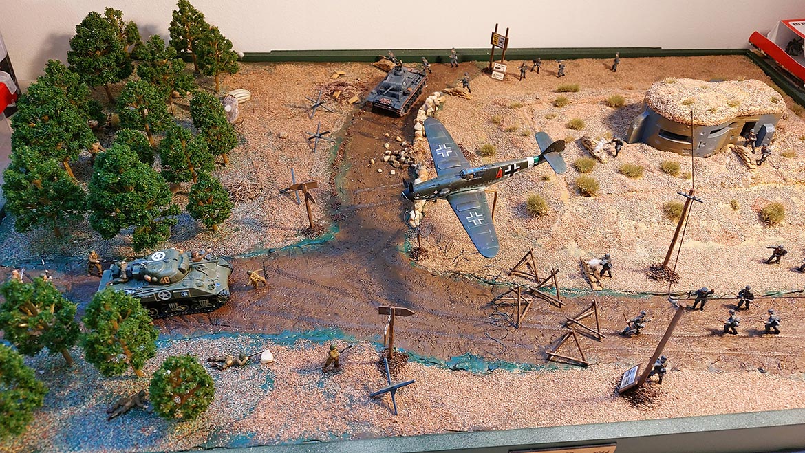 Résultat final du diorama bataille de Normandie