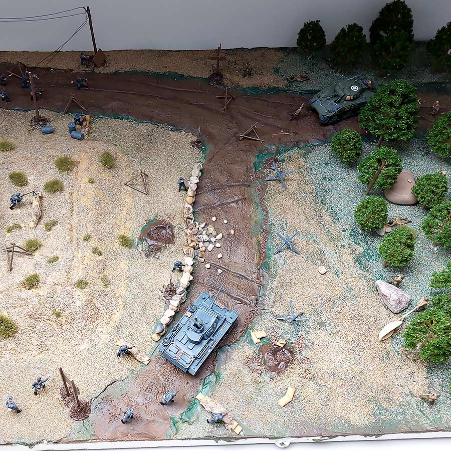 Intégration des différents éléments, vue en plongée