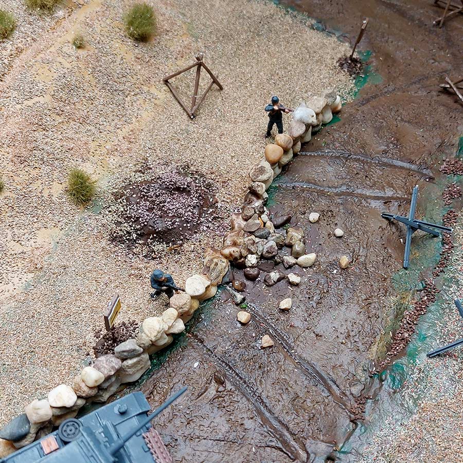 Détail : Mur détruit vu d'en haut